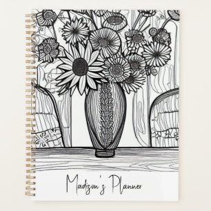 Graduation Gift for Her Floral Art Undated Planner
