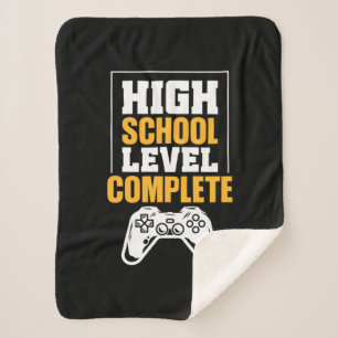 Graduation Gift High School Level Complete Sherpa Blanket