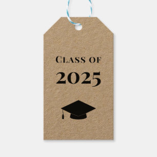 Graduation Gift Tag, Class of 2025 Tag, Kraft Gift Tags