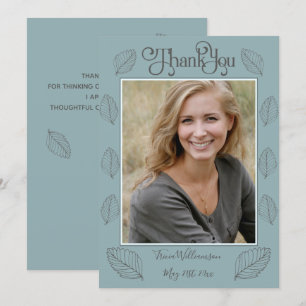 Graduation Gift Thank You Card Grad Photo Portrait