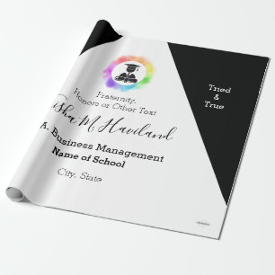 Graduation Gift Wrap Lilac and White HAMbyWG