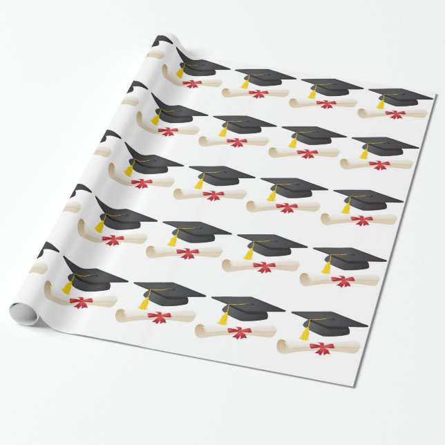 Graduation Gift Wrapping paper (Unrolled)