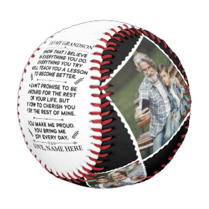 Graduation gifts To My Grandson with 4 Photos Baseball