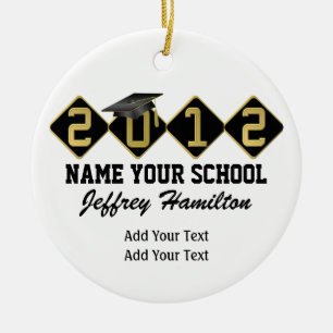 Graduation Girl - See Back - SRF Ceramic Tree Decoration