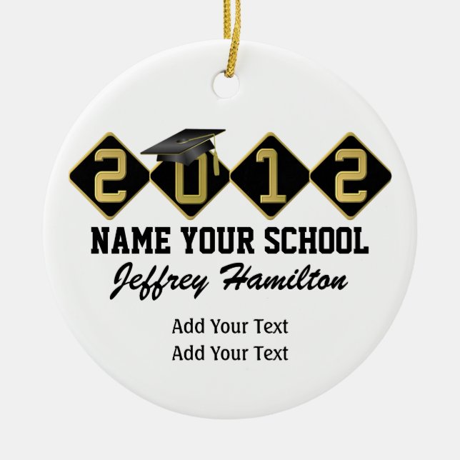 Graduation Girl - See Back - SRF Ceramic Tree Decoration (Front)