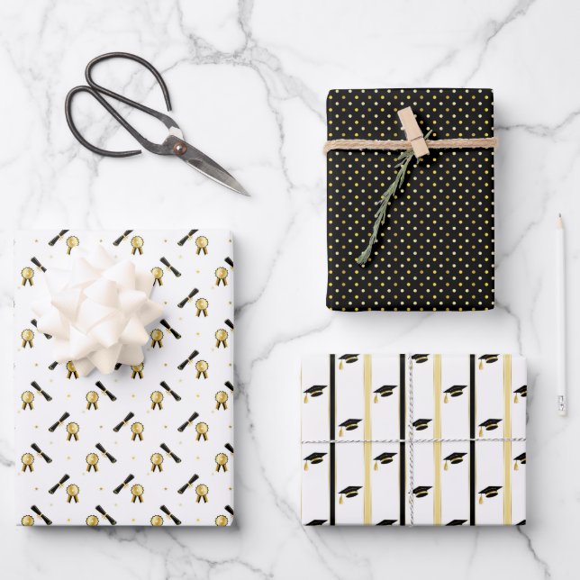 Graduation Glory Set 3 Wrapping Paper Sheet (Front)