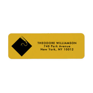 Graduation Gold Return Address Labels