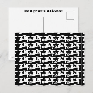 Graduation Graduate Class Of 2026 Black And White Postcard