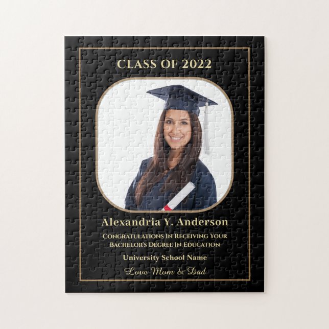 Graduation Graduate Photo Class of 2022 Custom Jigsaw Puzzle (Vertical)