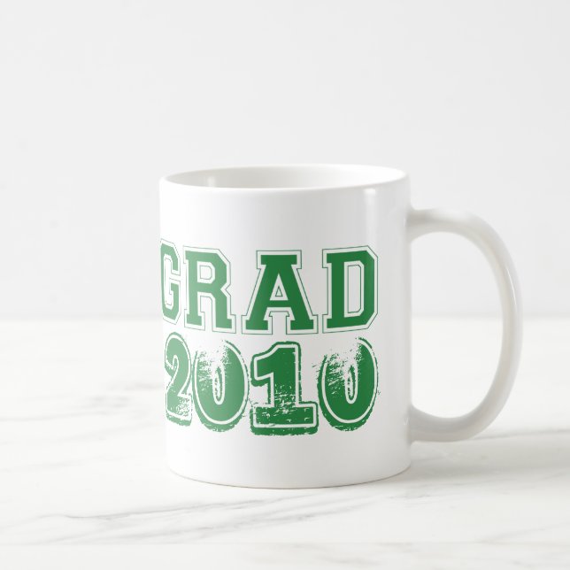 Graduation green class year 2010 custom photo coffee mug (Right)