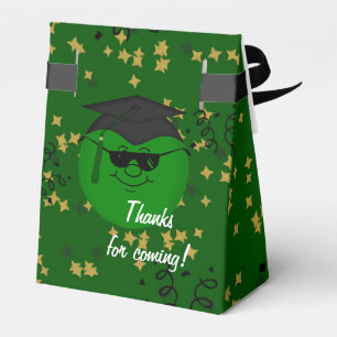 Graduation Green Confetti-Tent Favour Box