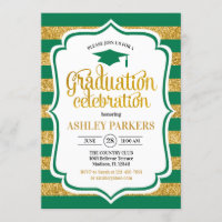 Graduation - Green Gold Stripes