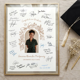 Graduation Guest Signing Grad Photo Keepsake Gift Poster