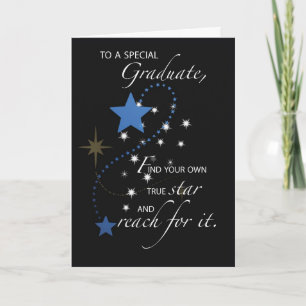 Graduation Guy, Young Man Star Congratulations Card