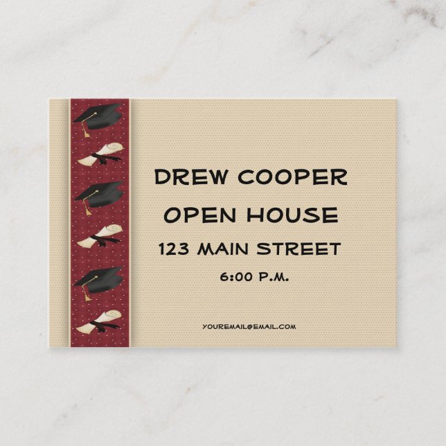 Graduation Hand-out Calling Card (Front)