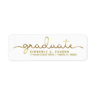 Graduation Handwritten Gold Foil Look Script
