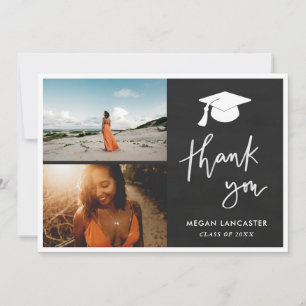 Graduation Hat Chalkboard Thank You   Script