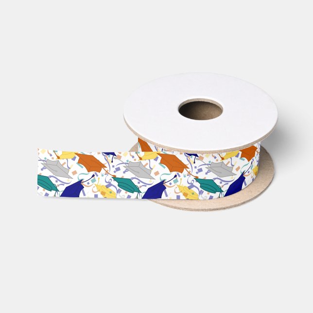 Graduation Hat Toss (Academic) Satin Ribbon (Spool)
