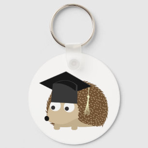 Graduation hedgehog key ring