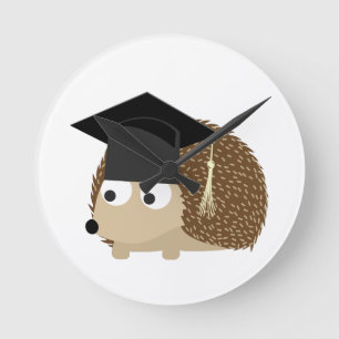 Graduation hedgehog round clock