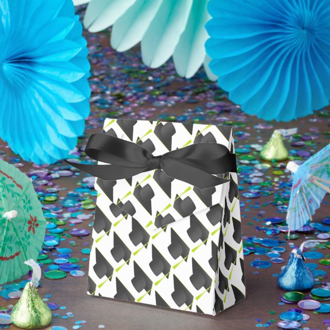 Graduation High School, College Black Cap Pattern Favour Box (Party)
