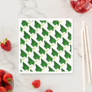 Graduation High School, College Green Cap Pattern Napkin