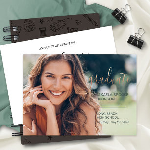 Graduation High School Photo Party Announcement