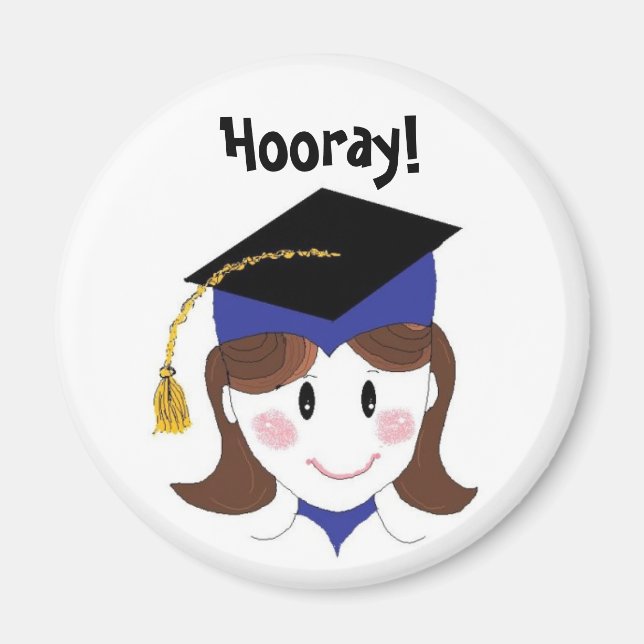 Graduation Hooray Magnet (Front)