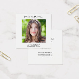 Graduation Insert Profile Photo White