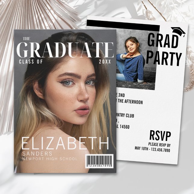 Graduation - Inspired by Magazine Cover Invitation (Creator Uploaded)