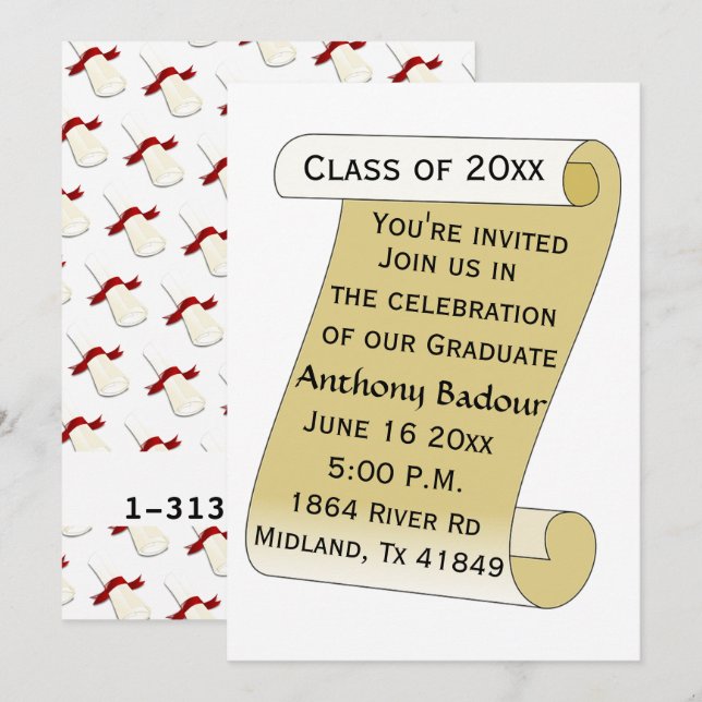 Graduation Invitation (Front/Back)