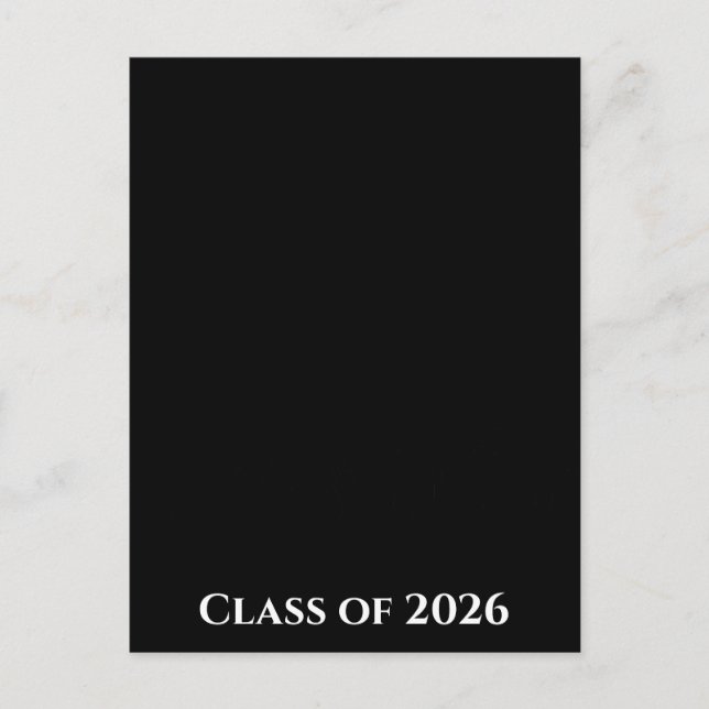 Graduation Invitation-Change Background/Font Colou Invitation Postcard (Front)