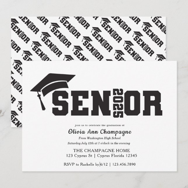 Graduation Invitation - Senior 2025 (Front/Back)