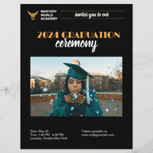 Graduation Invitation Senior Graduate Announcement Flyer