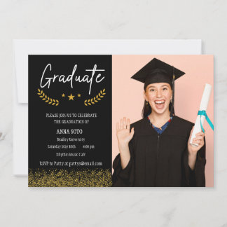 Graduation invitation, trendy, elegant invitation