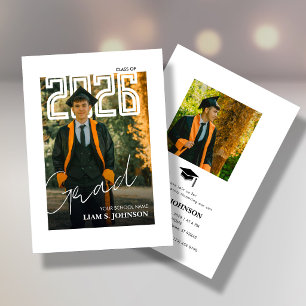 Graduation invitation with 2 photo 