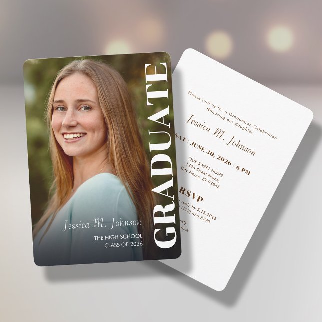 Graduation invitation with photo portrait (Creator Uploaded)