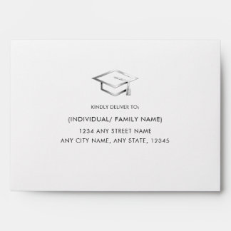 Graduation Invites Elegant Custom Address Envelope