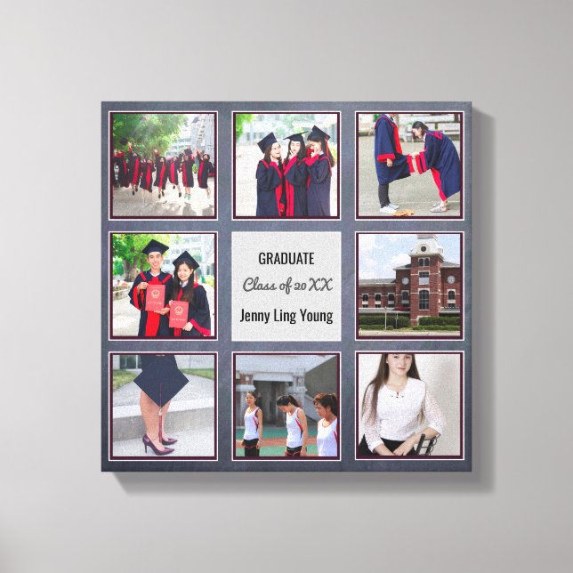 GRADUATION keepsake ADD PHOTOS Wall Art Chalkboard (Front)