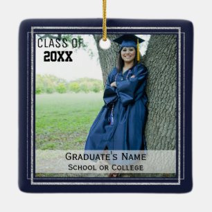 Graduation Keepsake (Changeable Background Colour) Ceramic Ornament