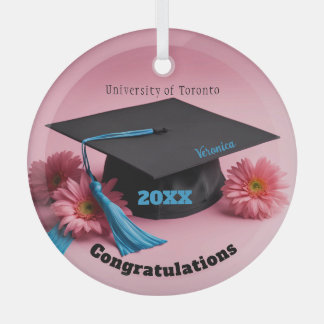 Graduation keepsake customizable  glass tree decoration