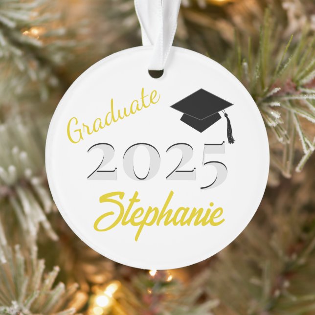 Graduation Keepsake in Yellow Ornament (Tree)