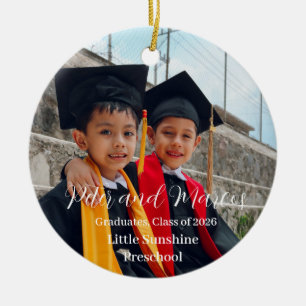 Graduation Keepsake Kids Preschool Ceramic Tree Decoration