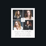 Graduation Keepsake Modern Photo Collage Classic Canvas Print<br><div class="desc">Put your school memories on display with this custom,  modern photo collage. The design includes room for 4 of your grad's photos,  along with the year in the centre. Below that,  include your graduate's name in elegant script,  the school name,  and accomplishments. Use the easy templates to personalise.</div>