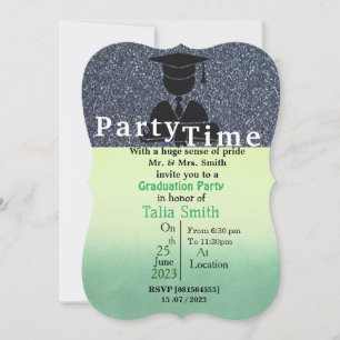 Graduation kiss  invitation