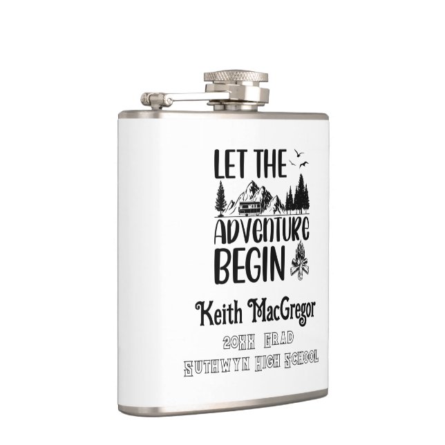Graduation Let the Adventure Begin Hip Flask (Right)