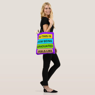 Graduation light purple tote  SO_THIS_IS_HOW_BEING Bag