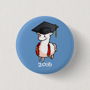 Graduation Llama 3 Cm Round Badge
