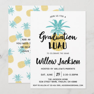 Graduation Luau Ohana Graduation Party Open House Invitation