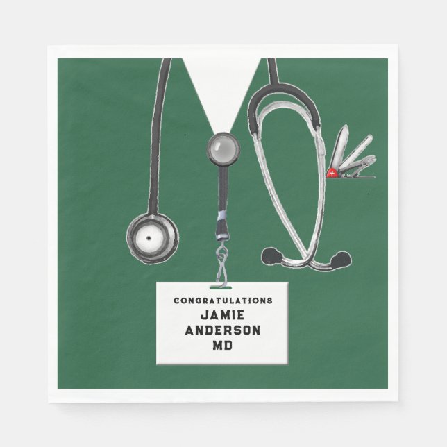 Graduation Medical School Napkins (Front)